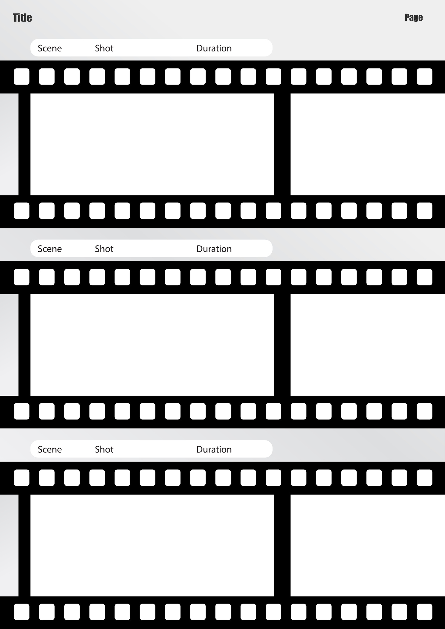 storyboard film template vertical