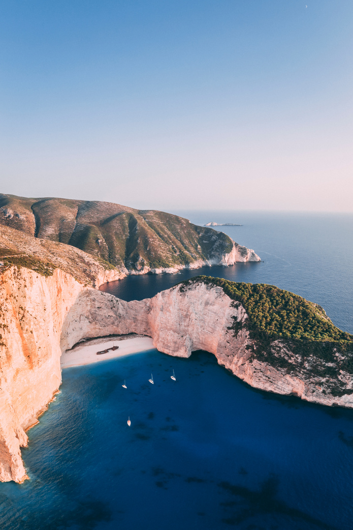 Navagio Drone Shot